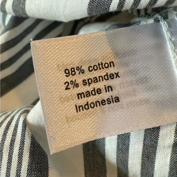 Lane Bryant Off-Shoulder Striped Wrap Top Plus Size 24| Cotton Blend Tie Waist - Picture 3 of 15